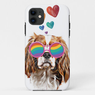 Case-Mate iPhone Case Chien Cavalier King avec coeurs Saint-Valentin
