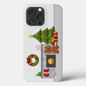 Coques Case-Mate iPhone Chien Cavalier Ruby Dans Une Salle De Noël Festive (Verso)