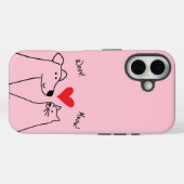 Coques Case-Mate iPhone Chien, chat, amour (Verso (horizontal))