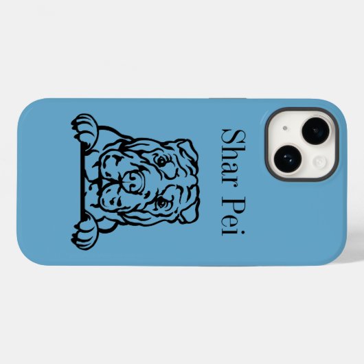 Coques Case-Mate iPhone Chien chinois Shar Pei (Verso (horizontal))