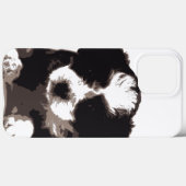 Coques Case-Mate iPhone Chien chiot maltais noir et blanc (Verso (horizontal))