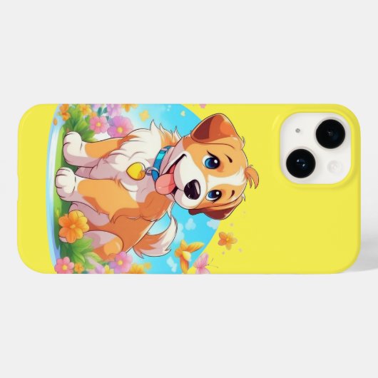 Coques Case-Mate iPhone Chien chiot mignon (Verso (horizontal))