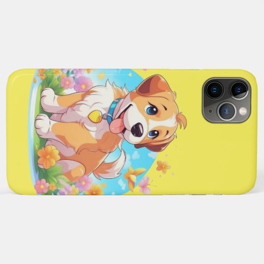 Coques Case-Mate iPhone Chien chiot mignon (Dos (Horizontal))