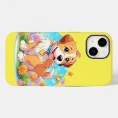 Coques Case-Mate iPhone Chien chiot mignon (Verso (horizontal))