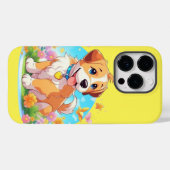 Coques Case-Mate iPhone Chien chiot mignon (Verso (horizontal))