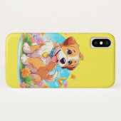 Coques Case-Mate iPhone Chien chiot mignon (Dos (Horizontal))