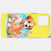 Coques Case-Mate iPhone Chien chiot mignon (Verso (horizontal))