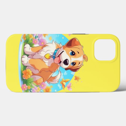 Coques Case-Mate iPhone Chien chiot mignon (Verso (horizontal))