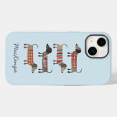 Coques Case-Mate iPhone Chien Dachshund Personnalisé (Verso (horizontal))