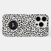 Coques Case-Mate iPhone Chien dalmate Abstrait Motif Monogramme (Verso (horizontal))