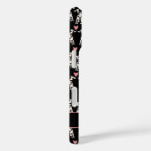 Coques Case-Mate iPhone Chien dalmate Coeurs roses Nom du Motif (Verso / Droite)