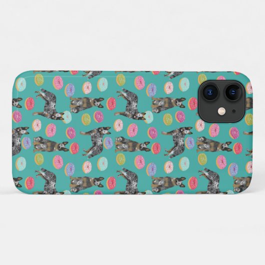 Coques Case-Mate iPhone Chien de Blue Heeler turquoise (Dos (Horizontal))
