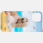 Coques Case-Mate iPhone Chien de chien afghan sur la plage (Verso (horizontal))