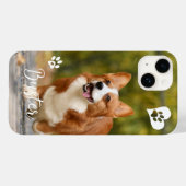 Coques Case-Mate iPhone Chien de chien chat Personnalisé Modèle photo Paw  (Verso (horizontal))