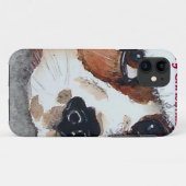 Coques Case-Mate iPhone Chien de chiot de Noël (Dos (Horizontal))