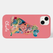 Coques Case-Mate iPhone Chien de compagnie Retriever doré Fleurs abstraite (Verso (horizontal))