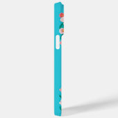 Coques Case-Mate iPhone Chien de dessin animé entouré de fleurs (Verso / Droite)