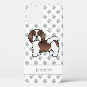 Case-Mate iPhone Case Chien de dessin animé havanais au chocolat et blan