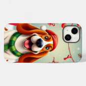 Coques Case-Mate iPhone Chien de dessin animé joyeux (Verso (horizontal))