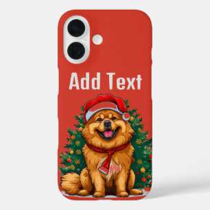 Coques iPhone 16 Chien de dessin animé joyeux avec un chapeau de Pè