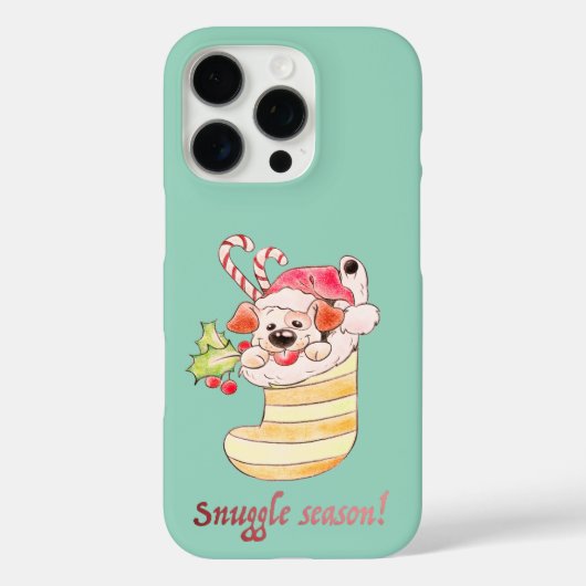 Coques Case-Mate iPhone Chien de la Saison Câlins dans un Bas (Verso)