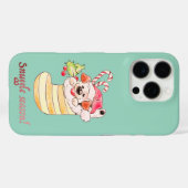 Coques Case-Mate iPhone Chien de la Saison Câlins dans un Bas (Verso (horizontal))
