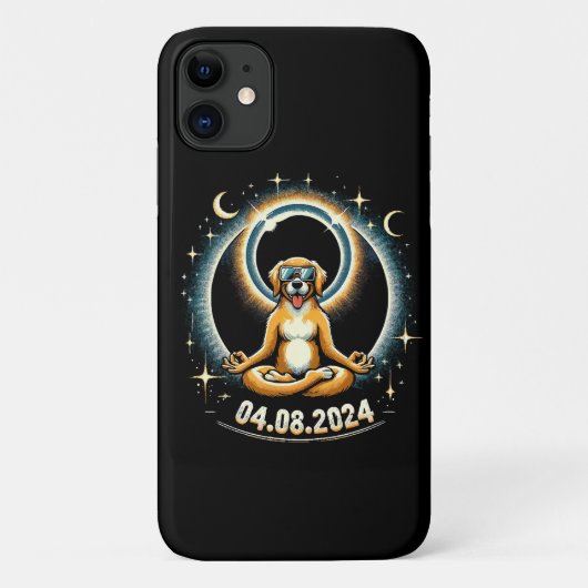 Coques Case-Mate iPhone Chien de l'éclipse solaire 2024 (Dos)