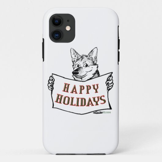 Coques Case-Mate iPhone Chien de Noël : Joyeuses fêtes (Dos)