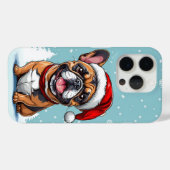 Coques Case-Mate iPhone Chien de Noël mignon (Verso (horizontal))
