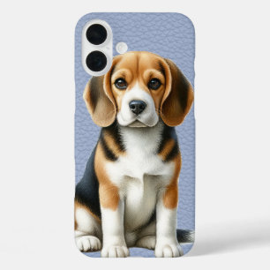 COQUES iPhone 16 PLUS CHIEN DE POIVRE BEAGLE ADORABLE TRI-COLORÉ