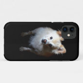 Coques Case-Mate iPhone Chien de Poméranie en noir (Dos (Horizontal))