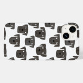 Coques Case-Mate iPhone Chien de repérage du Labrador noir (Verso (horizontal))