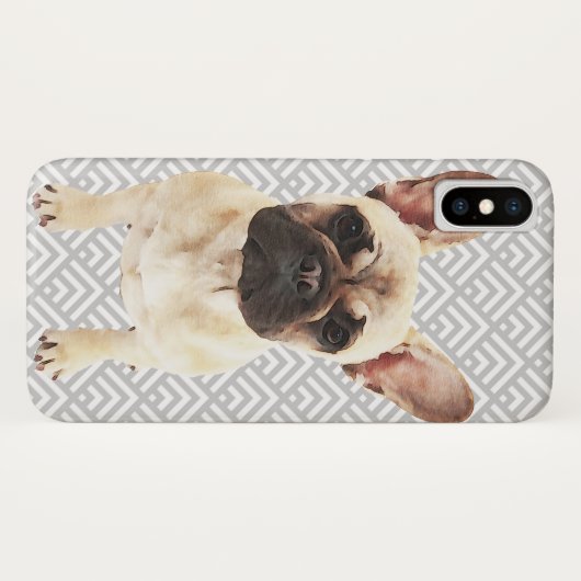 Coques Case-Mate iPhone Chien de taureau français (Dos (Horizontal))