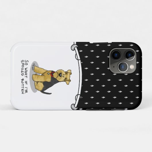Coques Case-Mate iPhone Chien de Terrier gallois taché - mignon (Dos (Horizontal))