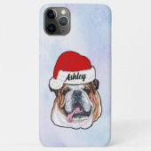 Coques Case-Mate iPhone Chien de vacances Casquette de Noël (Dos)