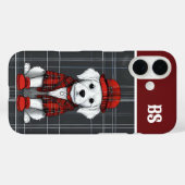 Coques Case-Mate iPhone chien écossais drôlement déguisé - monogramme - ta (Verso (horizontal))
