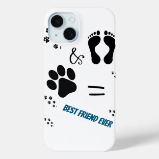 Coque Pour iPhone 15 Chien Empreinte de patte - Animaux de compagnie et