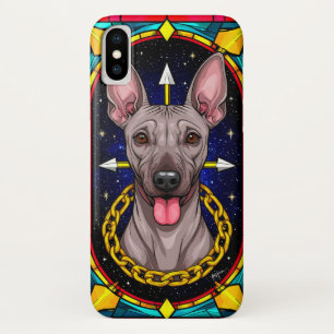 Case-Mate iPhone Case Chien en verre coloré drôle avec un fond étoilé