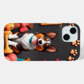Coques Case-Mate iPhone Chien gai, probablement un Corgi (Verso (horizontal))
