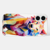 Coques Case-Mate iPhone Chien géométrique coloré (Verso (horizontal))