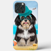 Coques Case-Mate iPhone Chien Havanais sur la plage (Verso)