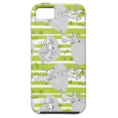 Coques Case-Mate iPhone chien jouant l'arrière - plan de motif (Dos)