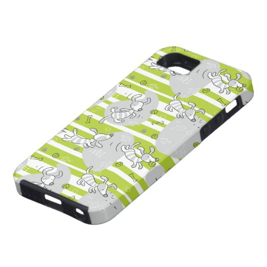 Coques Case-Mate iPhone chien jouant l'arrière - plan de motif (Bas)
