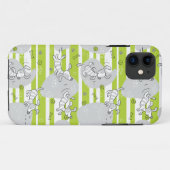 Coques Case-Mate iPhone chien jouant l'arrière - plan de motif (Dos (Horizontal))