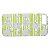 Coques Case-Mate iPhone chien jouant l'arrière - plan de motif (Dos (Horizontal))
