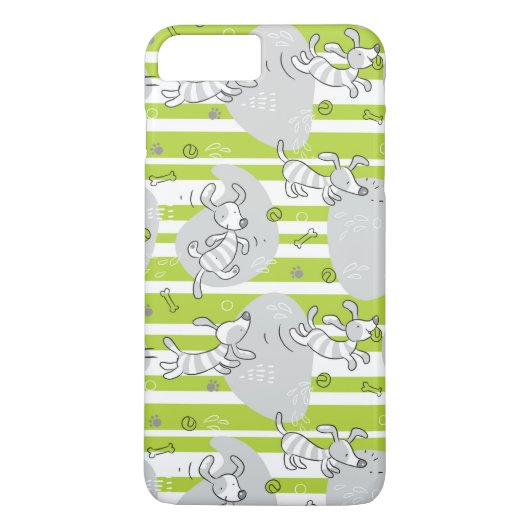 Coques Case-Mate iPhone chien jouant l'arrière - plan de motif (Dos)