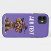 Coques Case-Mate iPhone Chien joyeux portant un chapeau de sorcière (Dos (Horizontal))