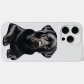 Coques Case-Mate iPhone Chien Labrador noir (Verso (horizontal))