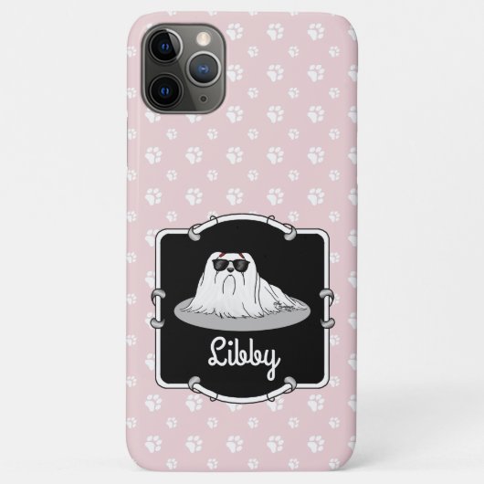 Coques Case-Mate iPhone Chien maltais cool avec lunettes de soleil - migno (Dos)