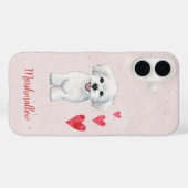 Coques Case-Mate iPhone Chien maltais race (Verso (horizontal))